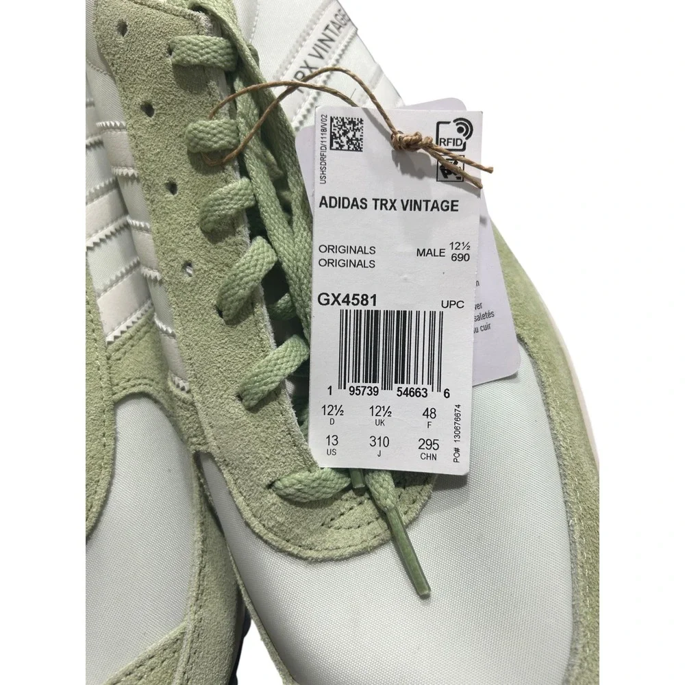 Adidas TRX Vintage Mens Halo Green Cream White Retro Sneakers GX4581 Size 13 NWT